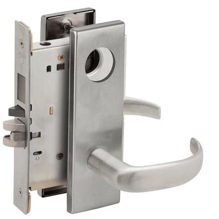 Schlage Storeroom Mortise Lock with Deadbolt, 17N Design, Less Cylinder, Satin Chrome L9480L 17N 626